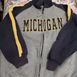 Campus Heritage Michigan Hoodie - Gray, Navy, and Yellow